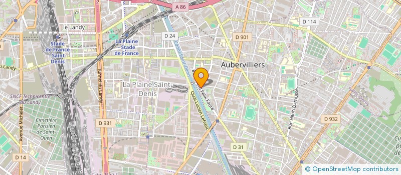 localisation de l'entreprise RECHERCHES REALISATIONS ENSEI LUMINEUSES à AUBERVILLIERS