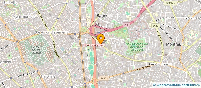 localisation de l'entreprise RECO 2 à BAGNOLET