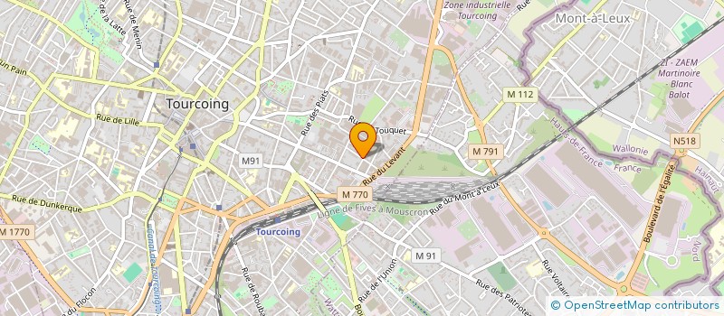 localisation de l'entreprise RECOPLAST à TOURCOING