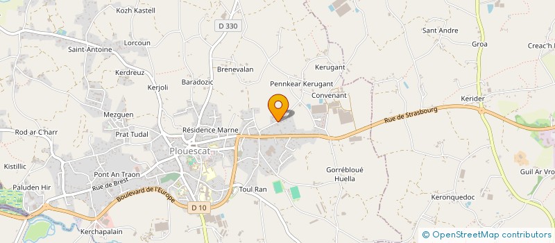 localisation de l'entreprise RECOUR-BOIS  PLOUESCAT