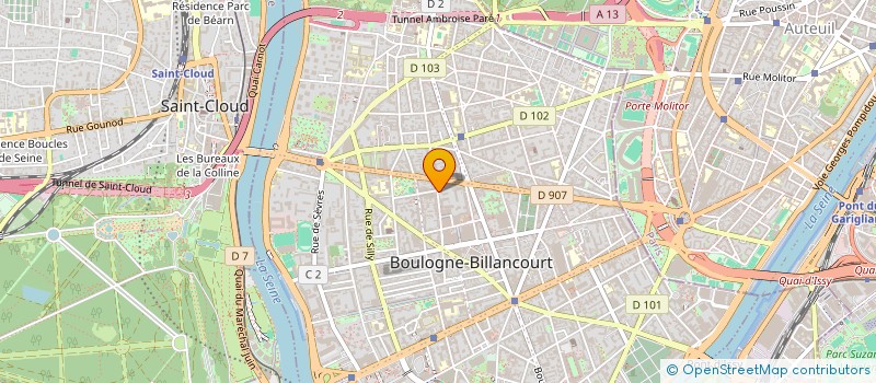 localisation de l'entreprise RECOUVRANCE à BOULOGNE-BILLANCOURT