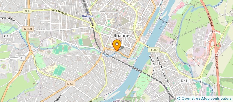 localisation de l'entreprise RECOVEO SOFTWARE à ROANNE