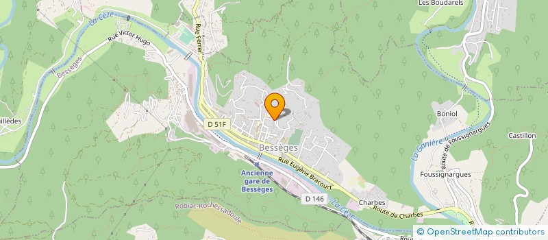 localisation de l'entreprise RECRE ACTION  BESSEGES