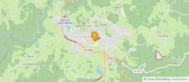 localisation de l'entreprise RECRE ACTIONS  SAINT-AGREVE