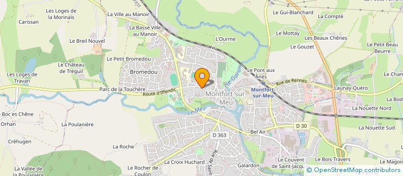 localisation de l'entreprise RECRE-ACTIONS GAEL  MONTFORT-SUR-MEU