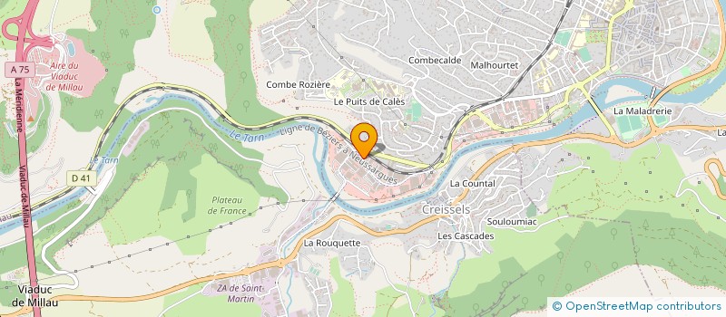 localisation de l'entreprise RECREAFER à MILLAU
