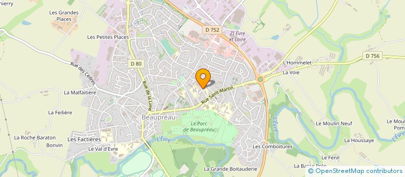 localisation de l'entreprise RECREAMOMES à BEAUPREAU-EN-MAUGES