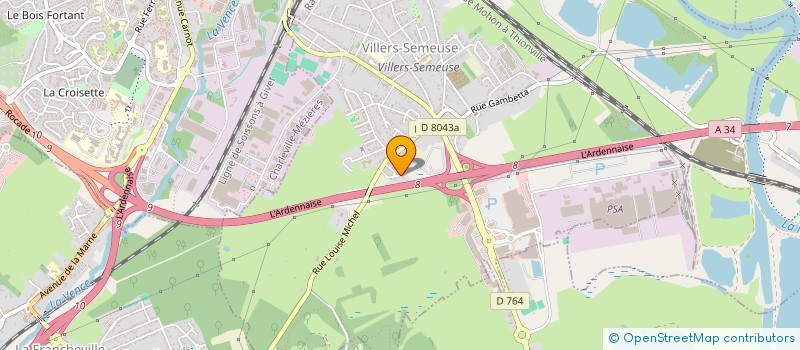 localisation de l'entreprise RECREATION  VILLERS-SEMEUSE