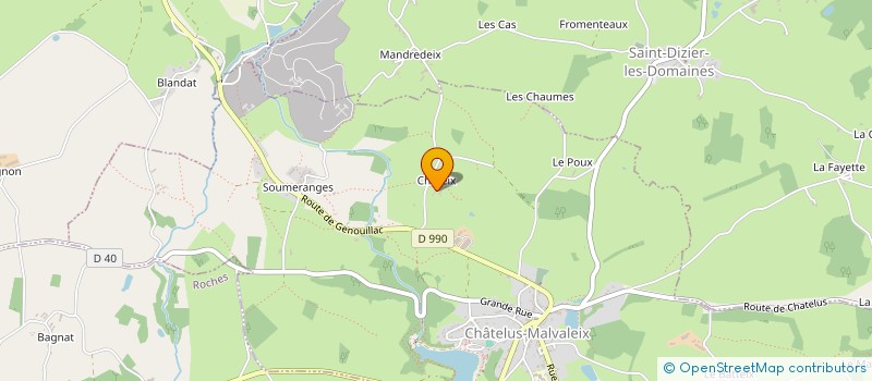 localisation de l'entreprise RECREATIV'  CHATELUS-MALVALEIX