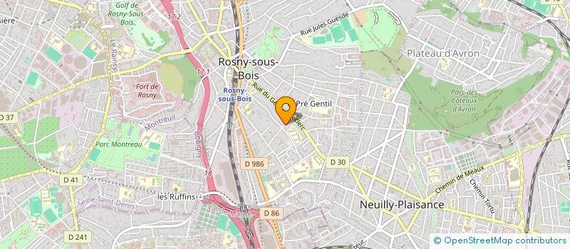 localisation de l'entreprise RECRELOG à ROSNY-SOUS-BOIS