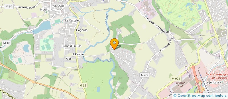 localisation de l'entreprise RECRUTEMENT-ASSISTANCE-GESTION-PORTAGE  AUSSONNE