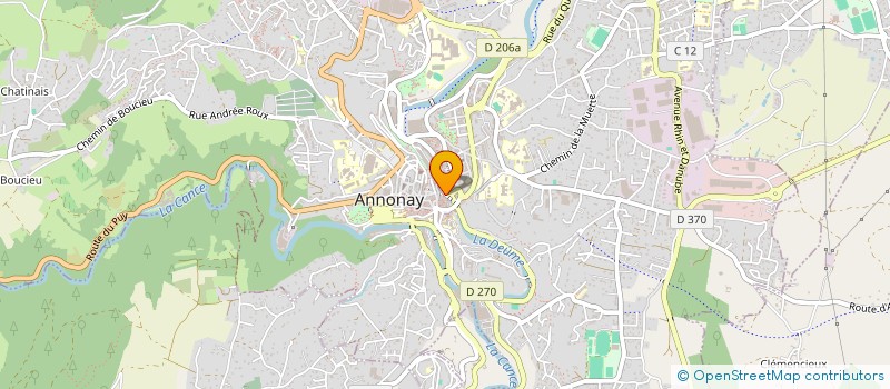 localisation de l'entreprise RECTO VERSO IMPRIMERIE à ANNONAY