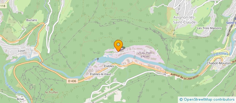 localisation de l'entreprise RECUP'39  SAINT-CLAUDE