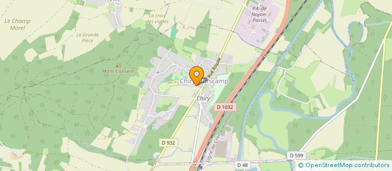 localisation de l'entreprise RECUPTOUT DECHET  CHIRY-OURSCAMP