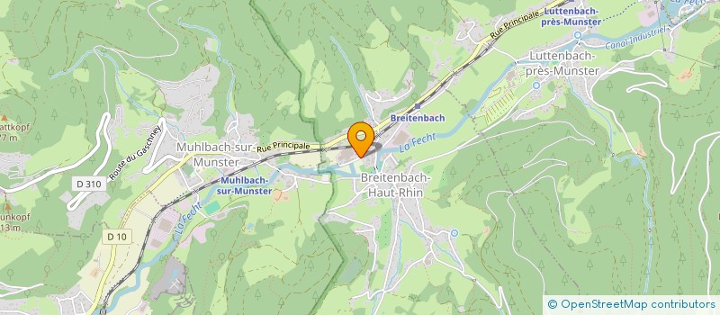 localisation de l'entreprise RECY'PLAST à BREITENBACH-HAUT-RHIN