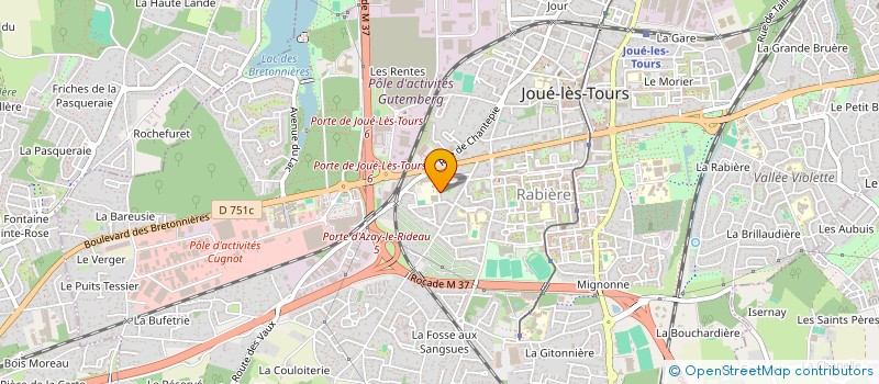localisation de l'entreprise RECY-PLAST INDUSTRIE à JOUE-LES-TOURS