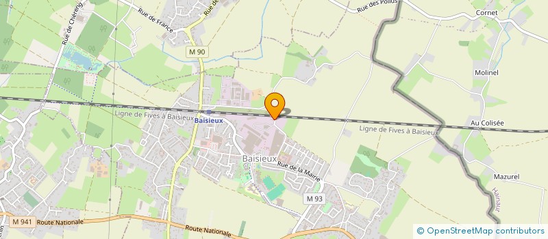 localisation de l'entreprise RECYBUCHE  BAISIEUX