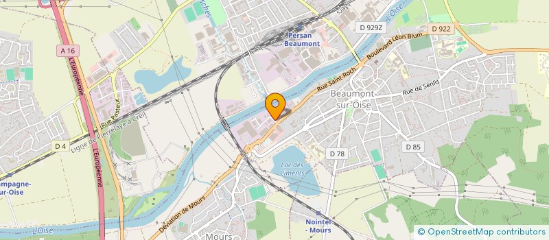 localisation de l'entreprise RECYCLAGE METAL 95 à BERNES-SUR-OISE