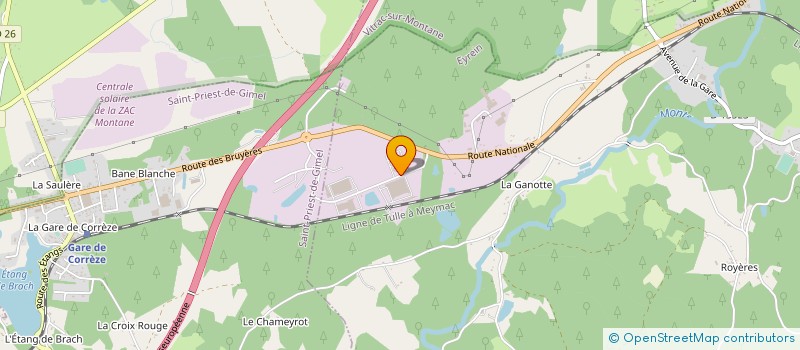 localisation de l'entreprise RECYCLAGE TRANSPORT SERVICES  SAINT-PRIEST-DE-GIMEL