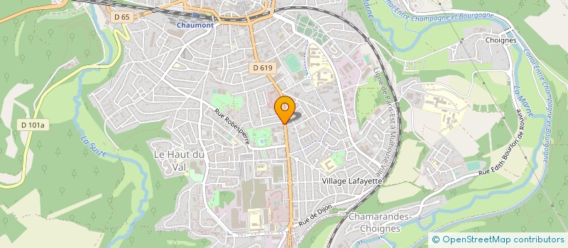 localisation de l'entreprise RECYPROD à CHAUMONT