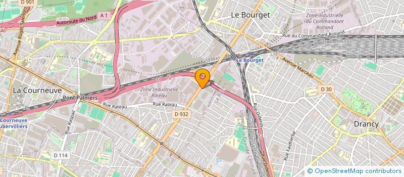 localisation de l'entreprise RED à LA COURNEUVE