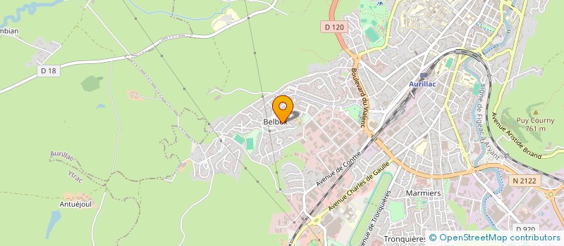 localisation de l'entreprise RED BATIMENT à AURILLAC