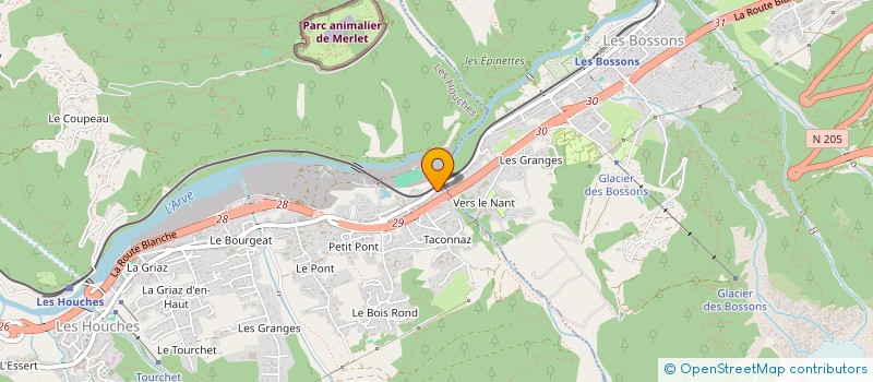 localisation de l'entreprise RED CEDAR  LES HOUCHES