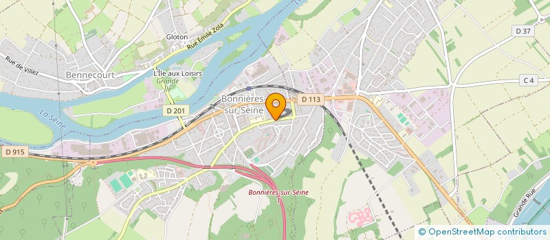 localisation de l'entreprise RED CONSTRUCT à BONNIERES-SUR-SEINE