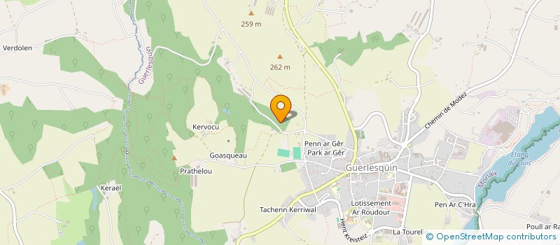 localisation de l'entreprise RED EO PAYSAGE  GUERLESQUIN