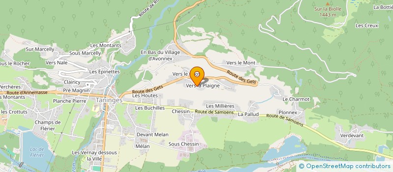 localisation de l'entreprise RED FISH LIVE MUSIC  TANINGES