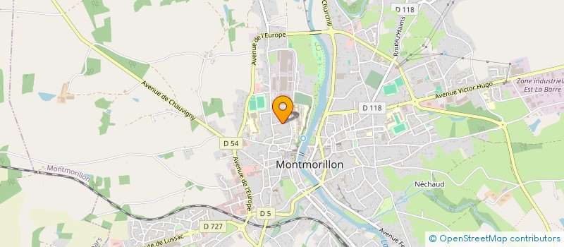 localisation de l'entreprise RED HOT RECORDS ASSOCIATION.  MONTMORILLON