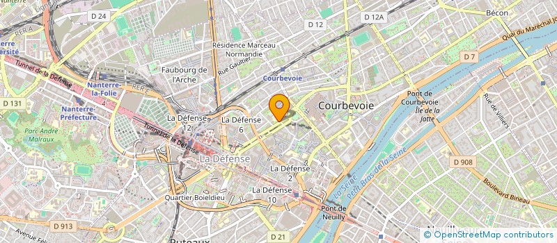 localisation de l'entreprise RED PHONE à COURBEVOIE