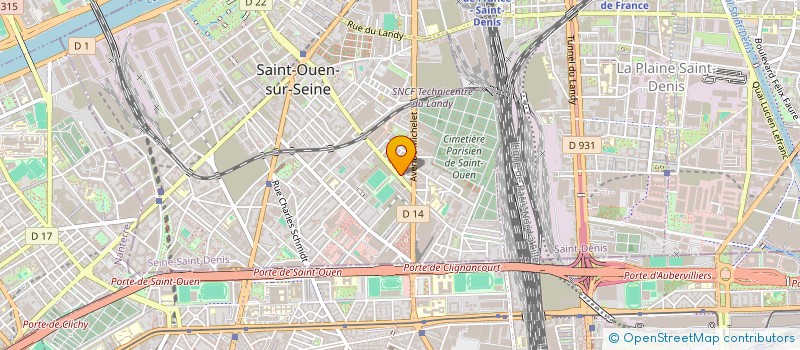 localisation de l'entreprise RED STAR EMPLOI à SAINT-OUEN-SUR-SEINE
