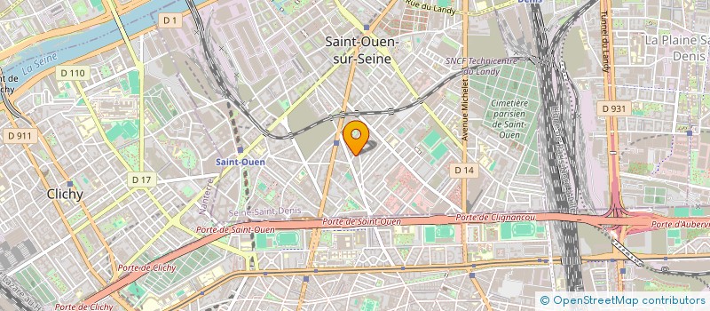 localisation de l'entreprise RED STAR TRIATHLON ( SO TRIATHLON )  SAINT-OUEN-SUR-SEINE