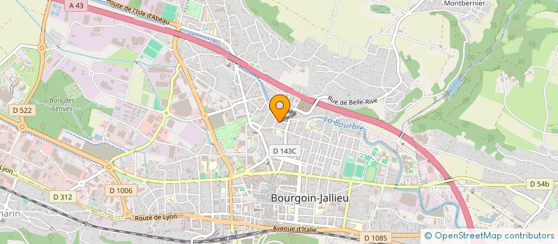 localisation de l'entreprise RED & WHITE  BOURGOIN-JALLIEU