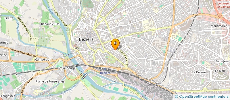 localisation de l'entreprise REDA  BEZIERS