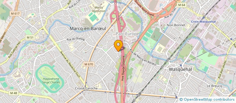 localisation de l'entreprise REDA&MA INVEST à MARCQ-EN-BARŒUL