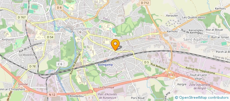 localisation de l'entreprise REDAPHI à GUINGAMP