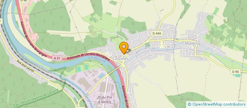 localisation de l'entreprise REDBAT  CUSTINES