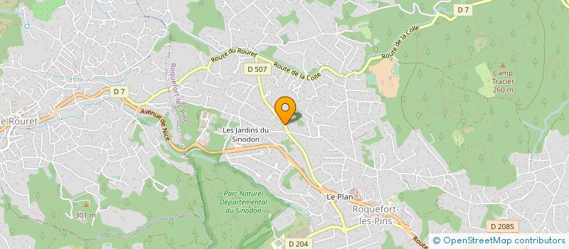 localisation de l'entreprise REDECA à ROQUEFORT-LES-PINS