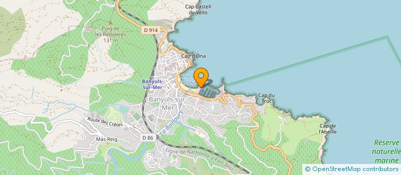 localisation de l'entreprise REDERIS PLONGEE  BANYULS-SUR-MER