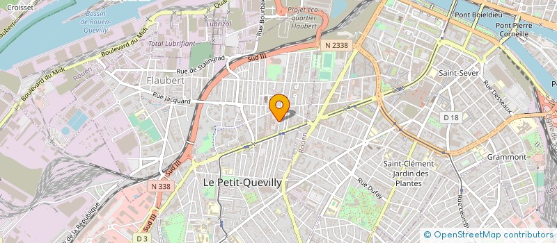 localisation de l'entreprise REDLAB à LE PETIT-QUEVILLY