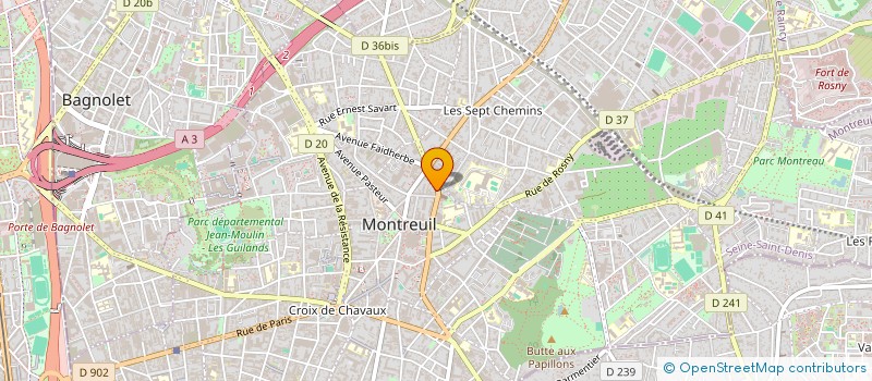 localisation de l'entreprise REDLENFER PRODUCTION à MONTREUIL