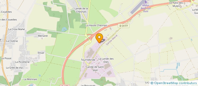 localisation de l'entreprise REDON CLOTURE AMENAGEMENT à BAINS-SUR-OUST