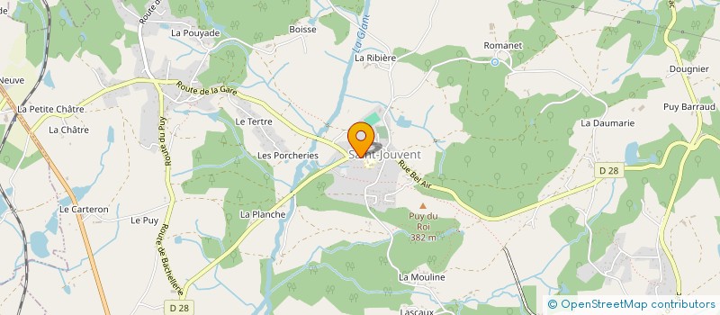 localisation de l'entreprise REDON-VERGNOUX à SAINT-JOUVENT