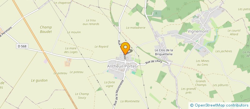 localisation de l'entreprise REDTOWN STUDIO  ANTHEUIL-PORTES