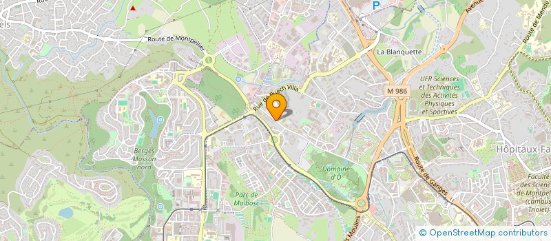 localisation de l'entreprise REEDUCATION FONCTIONNELLE FONTFROIDE à MONTPELLIER
