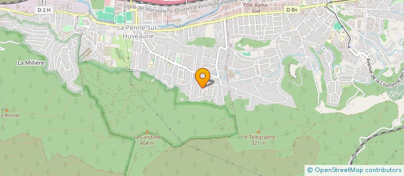 localisation de l'entreprise REEF CONCEPT  LA PENNE-SUR-HUVEAUNE