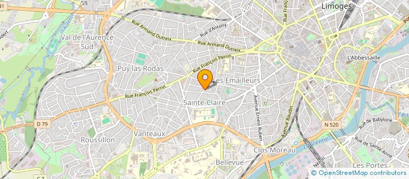 localisation de l'entreprise REF-COM à LIMOGES