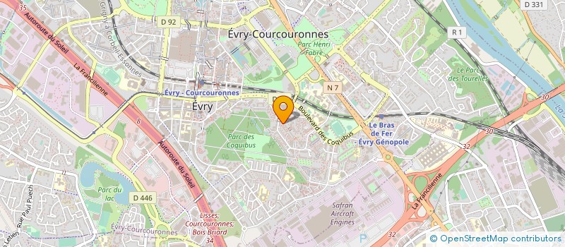 localisation de l'entreprise REFCLIM à EVRY-COURCOURONNES